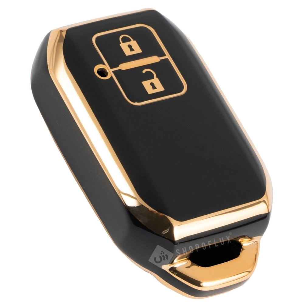 SHOPOFLUX Tpu Key Cover Compatible With Baleno, Grand Vitara, Xl6, Swift, Brezza, Celerio, Ignis, Ertiga, Dzire, Fronx, Urban Cruiser, Rumion, Glanza, Hyryder (Black)