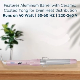GUBB Professional Hair Curler For Women | 25 mm Aluminium Barrel With Ceramic Coated Tong | Quick Heat Up Technology For Easy Long Lasting Curls, Multicolor