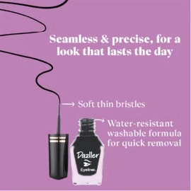 Dazller Eyeliner, 6.5mL (Pack of 3), Black, Velvet Matte, Washable, Water-resistant, Smudge-proof
