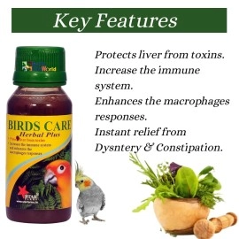 VAYINATO Bird Care 5 in 1 Combo for All Your Pet Birds (Birds Care, 60Ml + Birds Care Herbal Plus, 60Ml + Calci Plus, 30Ml + Bird Booster, 50G + Breed Plus, 50G) by Petzlifeworld