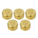 Spillbox Brass Box Pooja | Puja | Roli | Chawal | Chandan | Haldi | Kumkum Puja Box | Sindoor | Turmeric | Dabbi | Dibbi | Dhani | Dani Lid Holder -Small Dabbi pack of 5