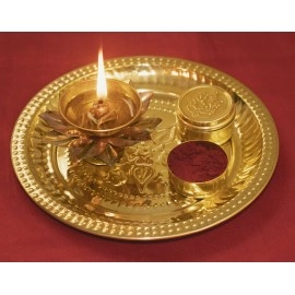 Spillbox Brass Box Pooja | Puja | Roli | Chawal | Chandan | Haldi | Kumkum Puja Box | Sindoor | Turmeric | Dabbi | Dibbi | Dhani | Dani Lid Holder -Small Dabbi pack of 5