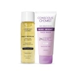 Conscious Chemist Brightening Double Cleansing Kit | Oil Cleanser & Pore Refining Face Wash | Niacinamide & 100% Plant Origin Oils | Vegan & Cruelty Free | Pack of 2
