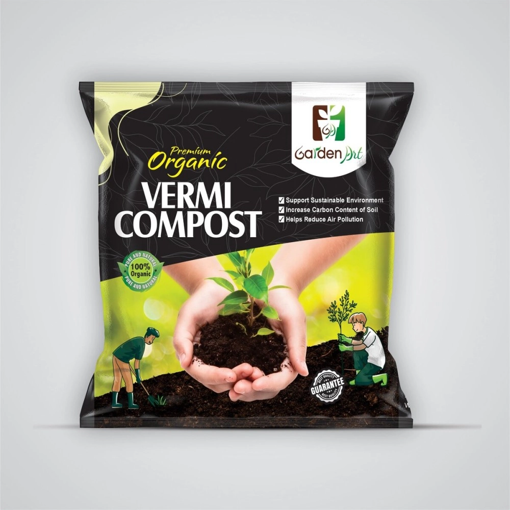 Garden Art Organic Vermicompost Fertilizer/Earthworm Manure for Plants 5 Kg for All Kind of Home and Gardening Plants with Macro and Micro Nutrient(5kg)