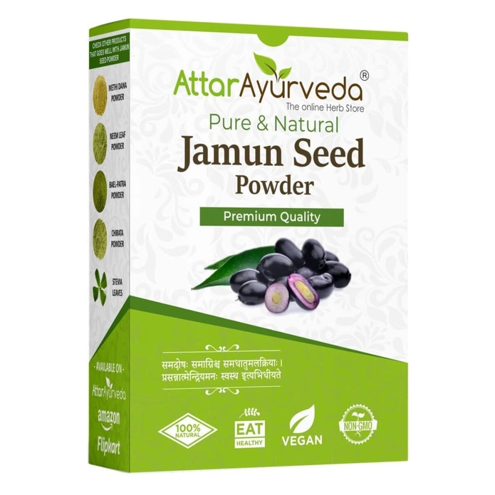ATTAR AYURVEDA Jamun Seed Powder for Diabetes (500g)