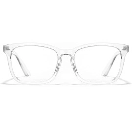 CREEK Blue Light Blocking Glasses Computer Reading/Gaming/TV/Phones Glasses for Women Men Anti Eyestrain & UV Glare with Testing Kit and Lens Cleaner TRANSPARENT Free, One Size
