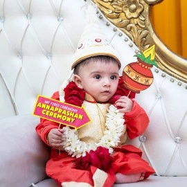 Zyozique 25 Pcs Annaprasanam Photo Booth Props/Annaprashan Decoration Items/Rice Ceremony Decorations Items/Rice Ceremony Props/Baby Photoshoot Props for Rice Ceremony