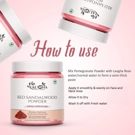 Laugha Natural & Organic Red Sandalwood Powder for Brightening & Glowing Skin, Face Pack, 100gm (Pack of 1 Jar 100 gm)