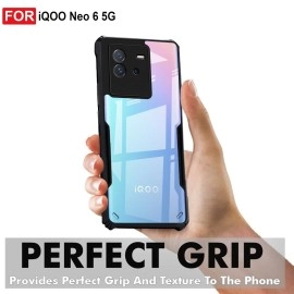 Zapcase Back Case Cover for iQOO Neo 6 5G | Compatible for iQOO Neo 6 5G Back Case Cover | 360 Degree Back Cover Case | Clear Case for iQOO Neo 6 5G with Camera Protection | (TPU + PC | Matte Black)