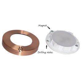 Mufasa 3 Watts Rose Gold Finish 6CM Diameter Led Surface Panel, Cabinet, Wardrobe Light, Slim Round Style Flush Mount Ceiling Lamp, Pack of 4 (Please Check Dimensions Image) (Warm White,Aluminum)