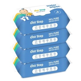 1st Step 99% Pure Water Baby Wipes with lid I Derm..