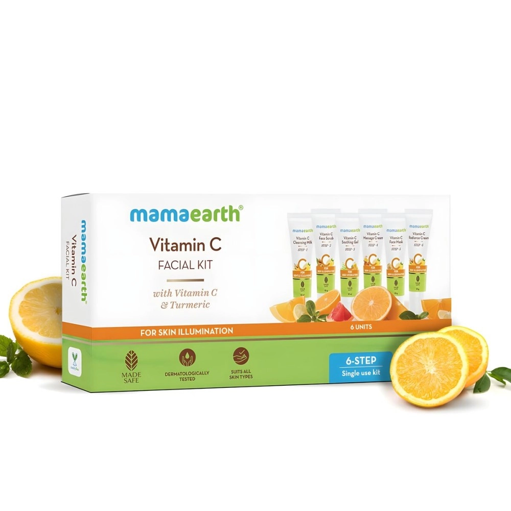 Mamaearth Vitamin C Facial Kit with Vitamin C & Turmeric for Skin Illumination - 60 g