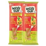 WickedGud 2X Fiber Spaghetti Pasta | No Maida | Durum Wheat Semolina | Brown Rice | Red Lentils | Healthy Diet Pasta - 400gm x 2