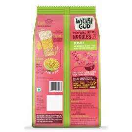 WickedGud Masala Noodles (207gm x 2) No Maida | No Oil | No MSG | High Protein | High Fibre | Cholesterol Free