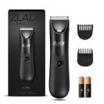 ZLADE Men\'s Ballistic LITE Manscaping Body Trimmer For Beard, Pubic Hair Grooming Private Part Shaving Waterproof, Cordless AAA Battery Powered Smart Travel Lock - 3 Second Long Press Button to Start