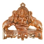Apka Mart The Online Shop Goddess Laxmi ji Wall Hanging Metal (Copper) 9 Inch for Pooja | Home Decor & Office Dcor | Wedding Gifts