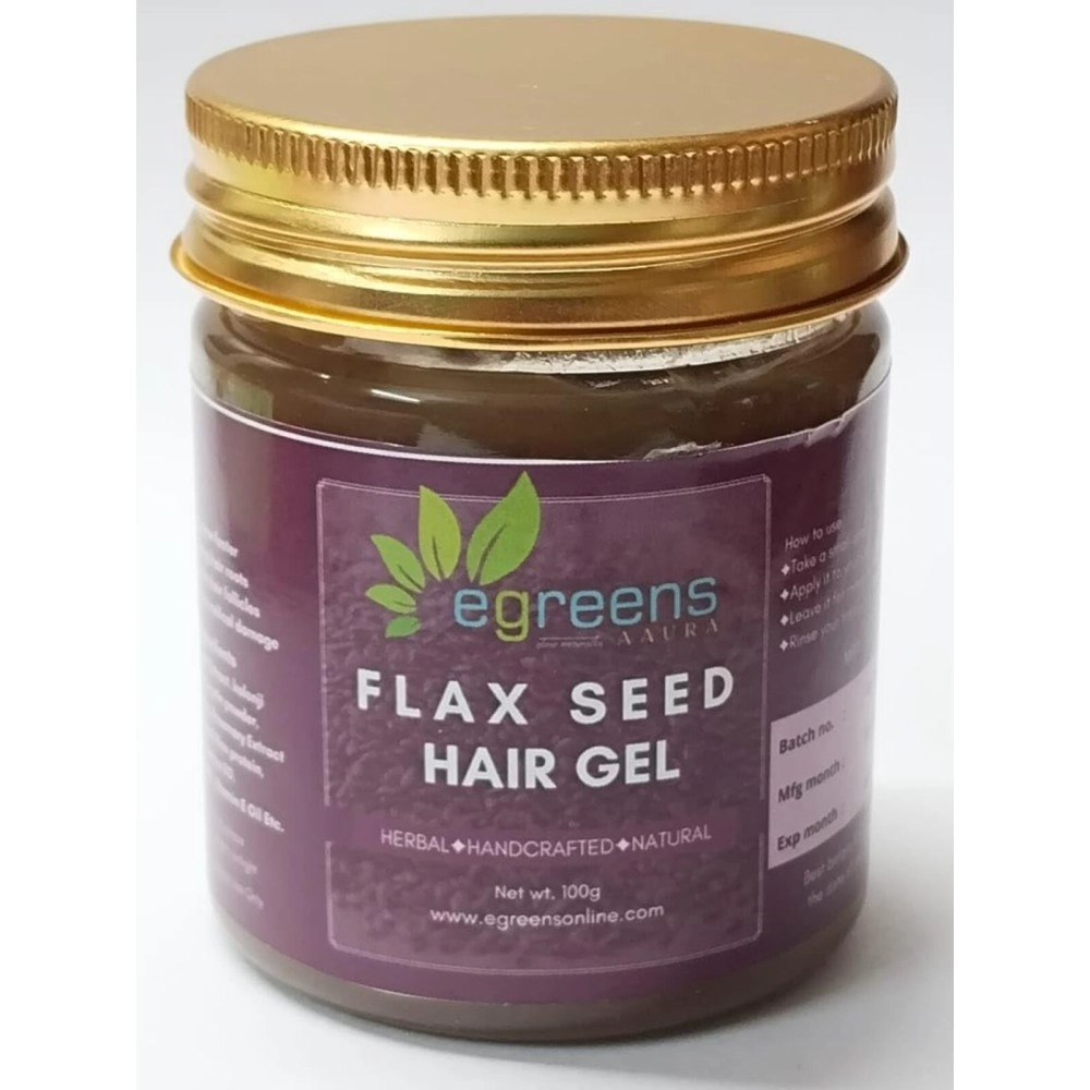 E-GREENS AAURA-glow naturally AAURA- Flaxseed Hair Gel for Hair Growth With KERATIN,Rice Protein,Vitamin E OIL,Rosemary,Teatree Essential Oil For HAIR GROWTH & HAIRFALL CONTROL 100G