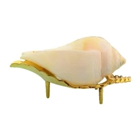 Vooli Original Pure Brass Pittal Shankh Stand Pooja Shankh Stand Original Pure Brass Pittal Shankh Stand Pooja Shankh Stand Pack of 2