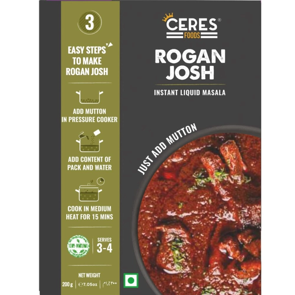 Ceres Foods Kashmiri Rogan Josh (Instant Liquid Masala | Just add Mutton | No Preservatives) (200 gm)