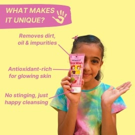 HealthBest Kidbest Facewash For Kids Normal Sensitive And Dry Skin Tear Paraben SLS Free Watermelon Flavor 100ml