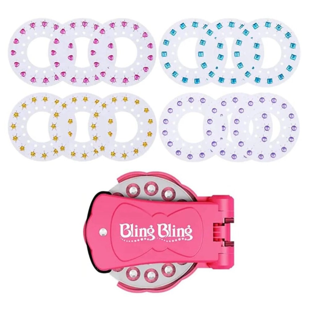 MAYCREATE Hair Gem Stapler, Quick Hair Gems Stamper for Girls Women with 180pcs Gems Kit, Hair Glitter Rhinestones, Bling Hair in Seconds Hair-Safe Styling Hair Accessories for Birthday, Party