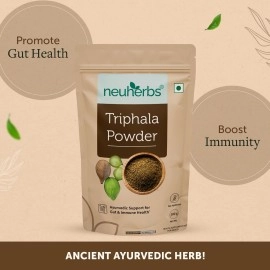 Neuherbs Organic Triphala Powder | Ayurvedic Support For Gut, Immune & Intestinal Health | Helps Relieve Constipation | Herbal Supplement | Quick Acidity & Gas Relief | Certified Organic - 100g