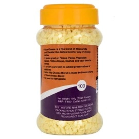 Nutra Vita Grated Pizza Cheese (Freeze Dried, Natural, Rehydratable, Long Shelf Life, Travel friendly) (100 Gram)