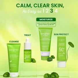 DOT & KEY Cica + Niacinamide Oil Free Moisturizer For Acne Prone Skin Oil Free & Lightweight Fades Dark Spots & Blemishes, Soothes Redness Acne Cream For Oily Acne Prone & Sensitive Skin 50Gm