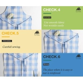 PIXEL HOME DECOR New Cotton Kitchen Apron With Adjustable Neck Strap And Ties With Centre Pocket with Strong and durable Cotton Ice Blue