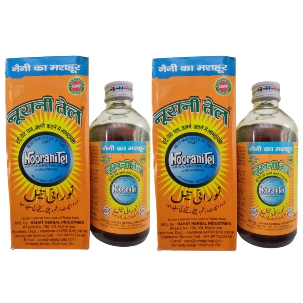 URJUWANI Noorani Tel, Orange, 200 ml + 200 ml Pack of2