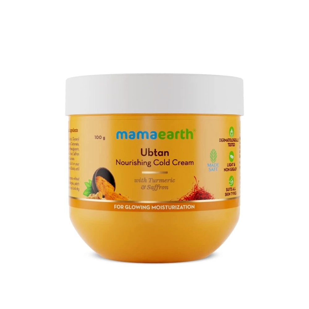Mamaearth Ubtan Nourishing Cold Cream for Winter with Turmeric & Saffron for Glowing Moisturization- 100 g