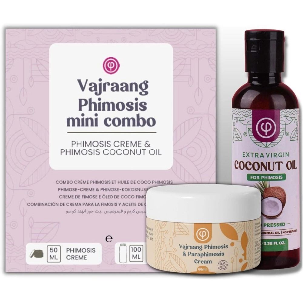 Vajraang phimosis mini combo with Phimosis Creme & Phimosis oil