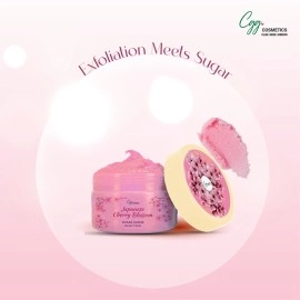 CGG COSMETIC CLEAN, GREEN, GORGEOUS COSMETIC JAPANESE CHEERY BLOSSOM SUGAR EXFLOATING BODY SCRUB 200GM