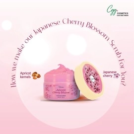 CGG COSMETIC CLEAN, GREEN, GORGEOUS COSMETIC JAPANESE CHEERY BLOSSOM SUGAR EXFLOATING BODY SCRUB 200GM
