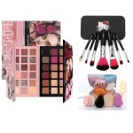 NYNHUDA Insta Beauty Rose Gold Remastered Edition + Nude Edition Eyeshadow Makeup Kit Powder (Combo Of 2 Eyeshadow) Matte And Shimmers Finish (Combo - 1)