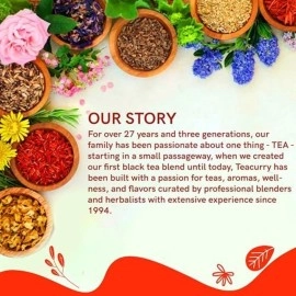 TEACURRY Facial Hair Tea (1 Month Pack, 30 Tea Bags) - Helps With Unwanted Hair Hair Removal And Facial Hair Removal - 100% Natural Ingredients, Herbal Tea, 60 Gram