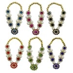 ARTISKRITI Small Multi Jarkan Mala for God Idol Murti Garland Haar, Statue, Figurines, 7 cm (Multi Jarkan)