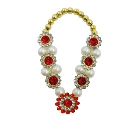 ARTISKRITI Small Multi Jarkan Mala for God Idol Murti Garland Haar, Statue, Figurines, 7 cm (Multi Jarkan)