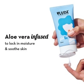 Plush pHlic Aloe Infused Personal Lubricant For Men & Women- Unflavoured, 50ml | Skin Friendly pH Balanced Lube Helps Prevents Dryness | Easy To Wash Off & Convenient For Use