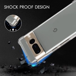 TheGiftKart Shockproof Clear Back Cover Case for Google Pixel 7 | 360 Degree Protection | Hard Transparent Back Cover Case for Google Pixel 7 (PC & TPU, Transparent Bumper)