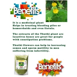 Diets Organics Thuthi Leaf Powder, Indian Mallow Leaf Powder/Thuthi Ilai Podi/Atibala/Duvvena Benda/Velluram/Tutti Gida-200 G pack of 1