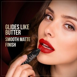 FACES CANADA Comfy Matte Lip Crayon - Dramaqueen 04, 2.8g | 8HR Long Stay | No Dryness | Luxurious Matte Texture | Intense Color in 1 Stroke | Hydrates & Nourishes With Chamomile & Shea Butter