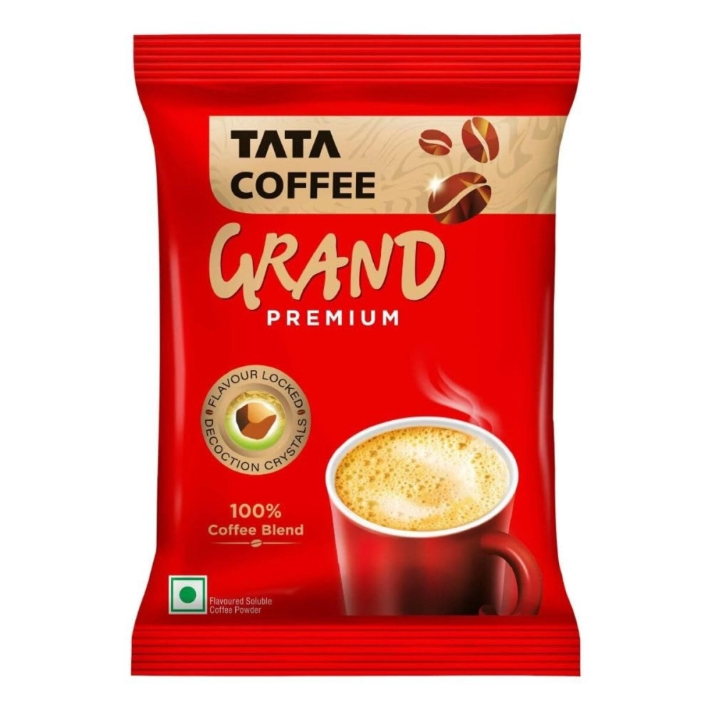 Tata Coffee Grand Premium, 100% Coffee Blend, Instant Coffee, Pouch, 50g