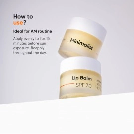 Minimalist Spf 30 Lip Balm With Ceramides & Hyaluronic Acid | Lip Protection & Nourishment | For Women & Men | 8 Gm