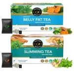 TEACURRY Belly Fat & Slimming Tea Combo (1 Month Pack, 60 Tea Bags) - Supports Flatter Tummy & Weight Management. Fenugreek Tea, 120 G