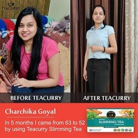 TEACURRY Belly Fat & Slimming Tea Combo (1 Month Pack, 60 Tea Bags) - Supports Flatter Tummy & Weight Management. Fenugreek Tea, 120 G