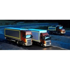 ETSHandPro Radium Reflective Warning Tape Waterproof For Multipurpose Uses Sticker High Intensity Conspicuity Red, Yellow & White 2 METER X 2 INCH WIDTH (Pack of 1 of 3 color\'s)