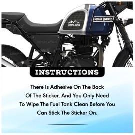 OBEROI\'S TRADERS Anti Slip Silicone Tank Pad / Thai Pad Waterproof Sticker for Royal Enfield Himalayan (Black)