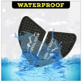 OBEROI\'S TRADERS Anti Slip Silicone Tank Pad / Thai Pad Waterproof Sticker for Royal Enfield Himalayan (Black)
