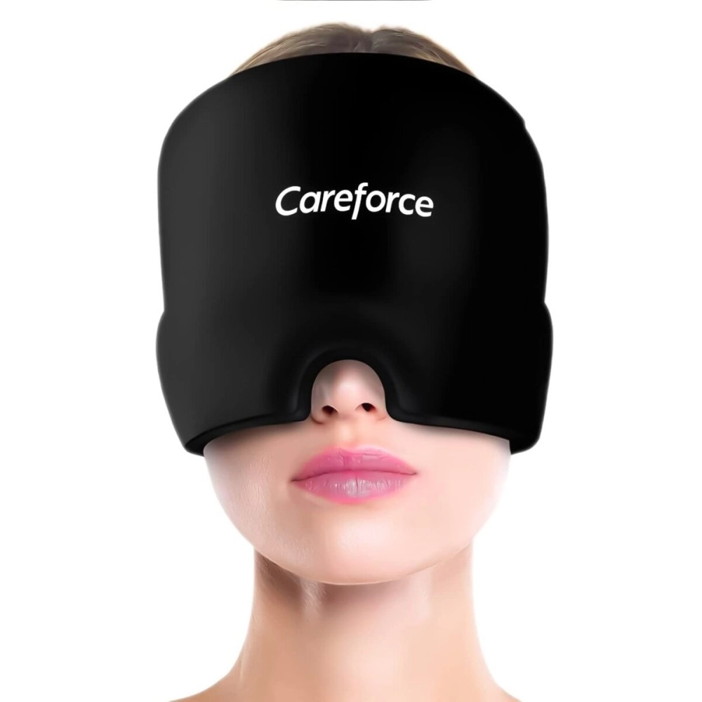 Careforce - The Force Behind Your Health Migraine Relief Cap For Migraines,Headaches,Sinuses,Tension Relief Headache Relief Cap For Men & Women -Black